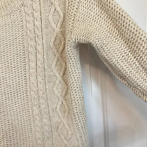 Coincidence & Chance OVERSIZED librarian boyfriend knit sweater elbow patches XS - Picture 6 of 9